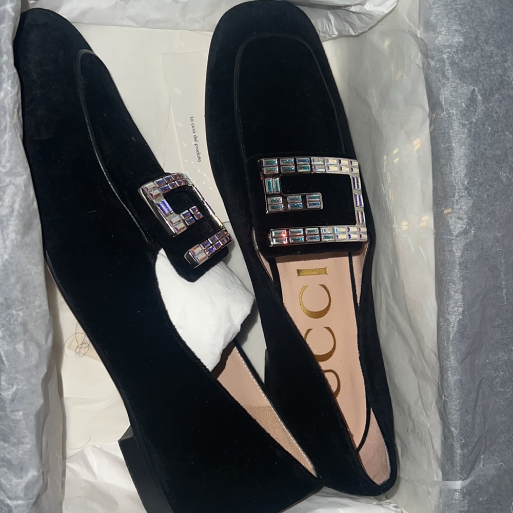 Gucci iridescent crystal black loafer, size 39 - Picture 9 of 9